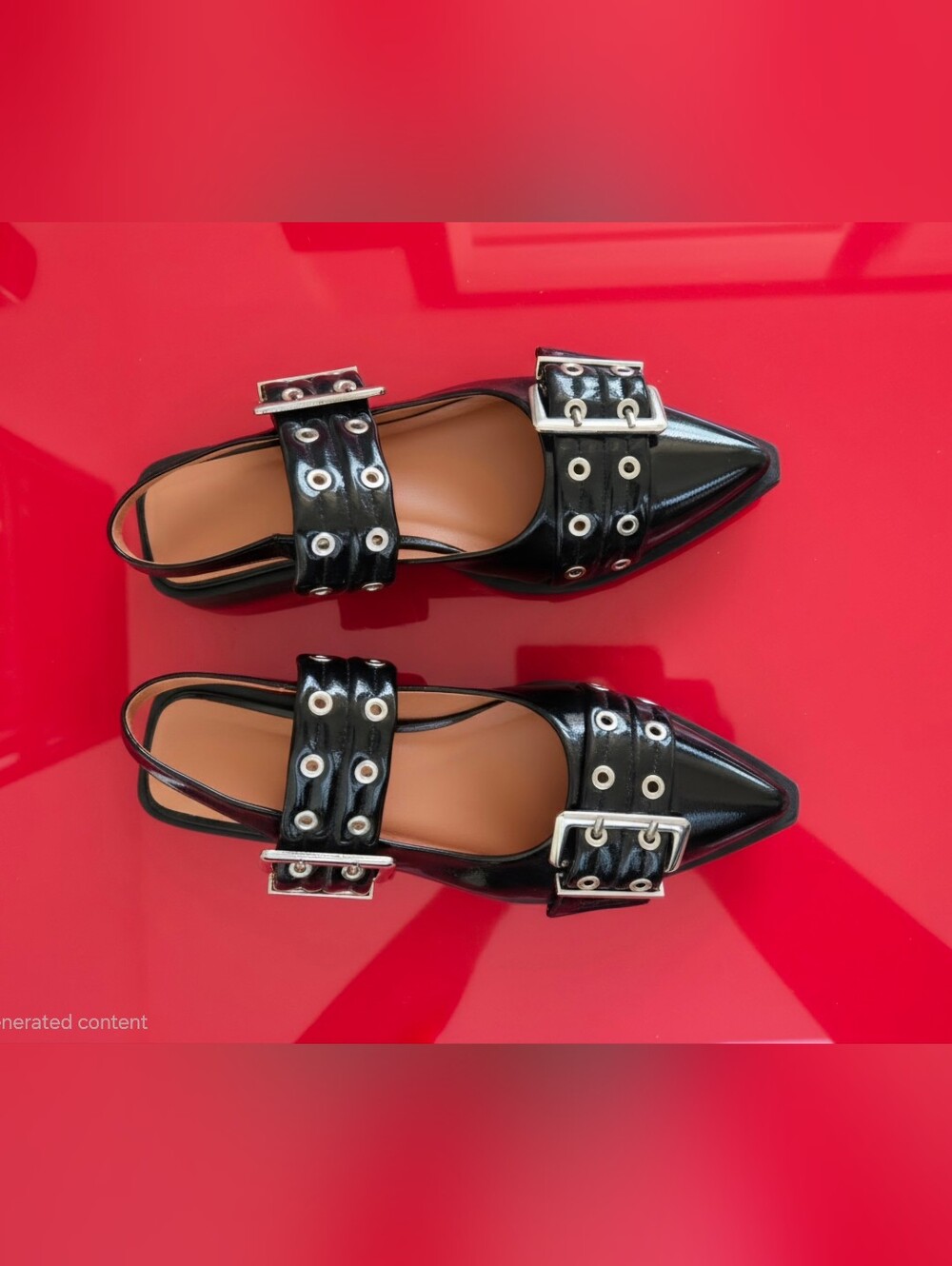 Pointed Toe Buclkled Slingback Flats Brand iiimmu Size 10
